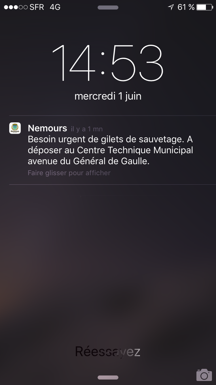 Inondations record à Nemours : la mairie fait appel à la solidarité et informe ses citoyens grâce à son application mobile